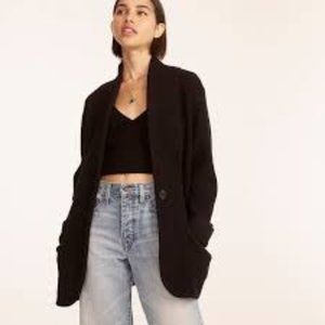 NWT J.Crew Cocoon Sweater-Blazer in Black, size Small